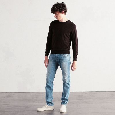 【別注】ＲＥＤ ＣＡＲＤ×ＢＬＵＥ ＷＯＲＫ コットンデニム ５ポケットスリムパンツ（ライトユーズド）