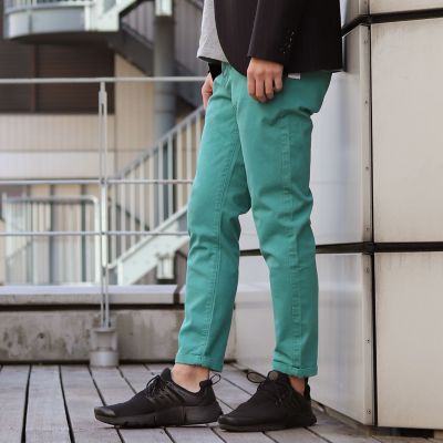 【別注】ＲＥＤ　ＣＡＲＤ×ＴＯＭＯＲＲＯＷＬＡＮＤ　ＲＡＮＫＥＲ　コットンピケ　スリムパンツ