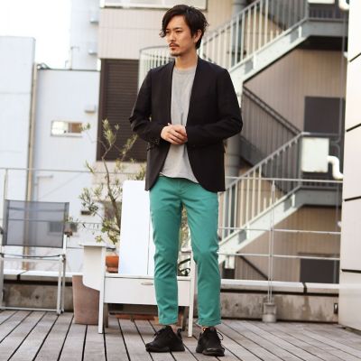 【別注】ＲＥＤ　ＣＡＲＤ×ＴＯＭＯＲＲＯＷＬＡＮＤ　ＲＡＮＫＥＲ　コットンピケ　スリムパンツ