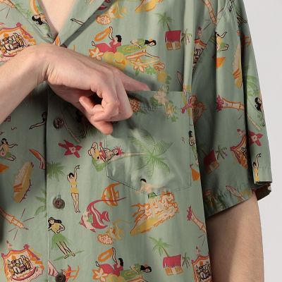 ＴＷＯ　ＰＡＬＭＳ　レーヨン　アロハシャツ