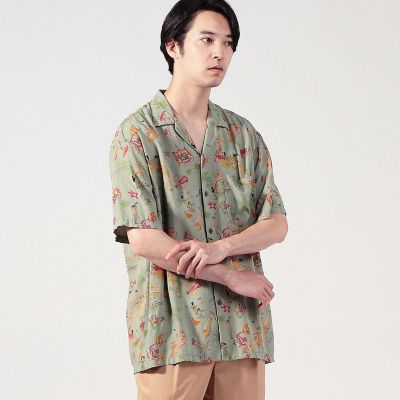 ＴＷＯ　ＰＡＬＭＳ　レーヨン　アロハシャツ
