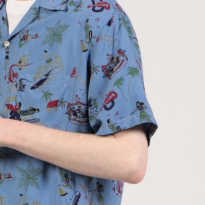 【別注】ＴＷＯ　ＰＡＬＭＳ　レーヨン　アロハシャツ