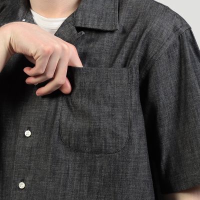 【別注】ＩＮＤＩＶＩＤＵＡＬＩＺＥＤ　ＳＨＩＲＴＳ　コットンシャンブレー　キャンプカラーシャツ