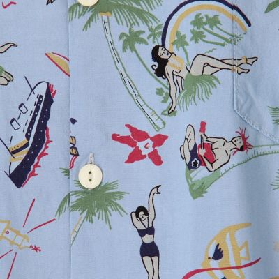 【別注】ＴＷＯ　ＰＡＬＭＳ　レーヨン　アロハシャツ