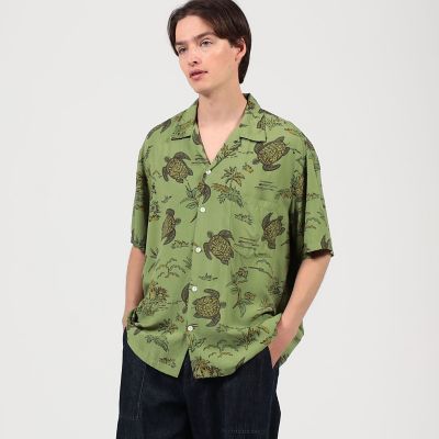【別注】ＴＷＯ　ＰＡＬＭＳ　レーヨン　アロハシャツ