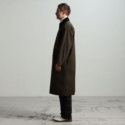 【別注】Ｂａｒｂｏｕｒ×ＴＯＭＯＲＲＯＷＬＡＮＤ　　ＯＶＥＲＳＩＺＥＤ　ＢＵＲＧＨＬＥＹ　ウールコットンツイル　ロングコート