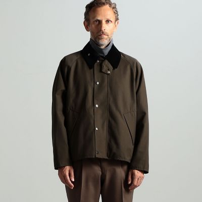 【別注】Ｂａｒｂｏｕｒ×ＴＯＭＯＲＲＯＷＬＡＮＤ　ＴＲＡＮＳＰＯＲＴ　ウールコットンツイル　ショートブルゾン