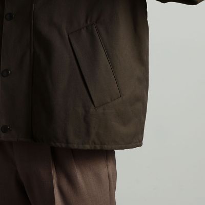 【別注】Ｂａｒｂｏｕｒ×ＴＯＭＯＲＲＯＷＬＡＮＤ　ＴＲＡＮＳＰＯＲＴ　ウールコットンツイル　ショートブルゾン