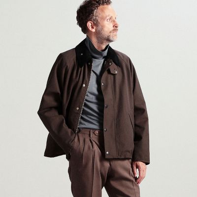 【別注】Ｂａｒｂｏｕｒ×ＴＯＭＯＲＲＯＷＬＡＮＤ　ＴＲＡＮＳＰＯＲＴ　ウールコットンツイル　ショートブルゾン