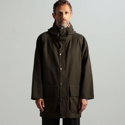 【別注】Ｂａｒｂｏｕｒ×ＴＯＭＯＲＲＯＷＬＡＮＤ　ＯＶＥＲＳＩＺＥＤ　ＨＩＫＩＮＧ　ウールコットンツイル　フーデッドコート