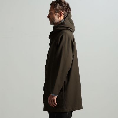 【別注】Ｂａｒｂｏｕｒ×ＴＯＭＯＲＲＯＷＬＡＮＤ　ＯＶＥＲＳＩＺＥＤ　ＨＩＫＩＮＧ　ウールコットンツイル　フーデッドコート