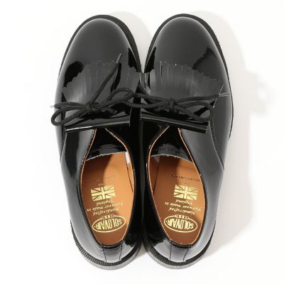 ＳＯＬＯＶＡＩＲ×ＴＯＭＯＲＲＯＷＬＡＮＤ　パテントレザー　ギブソンシューズ