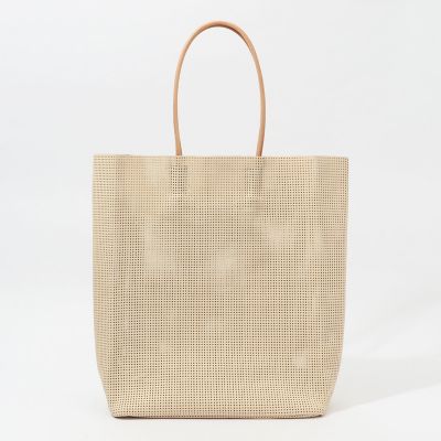 AMIACALVA カーフ メッシュレザートートバッグ