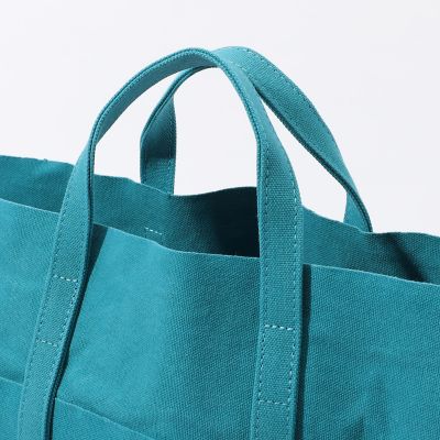 AMIACALVA コットン バッグ キャンバス ポケット トート ネイビー