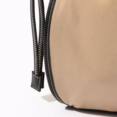 The Dilettante コットン×レザートートバッグ