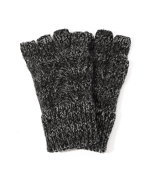 ＜三越伊勢丹/公式＞ TOMORROWLAND カシミヤ フィンガーレスニットグローブ 18ブラックケイ 手袋・グローブ画像