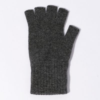 未使用★イヴサロモン★カシミヤ　フィンガーレスグローブ　グレー ジョンストンズ JOHNSTONS 手袋 カシミヤ フィンガーレス