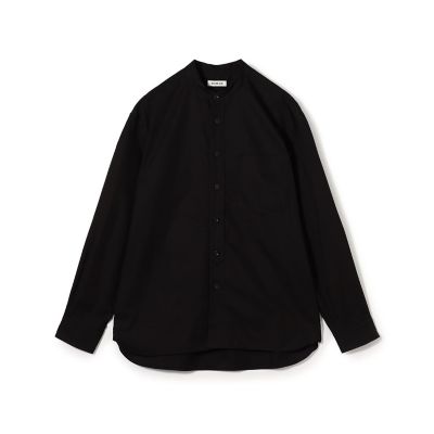 ＜CABaN＞コットンギャバジン　バンドカラーシャツ