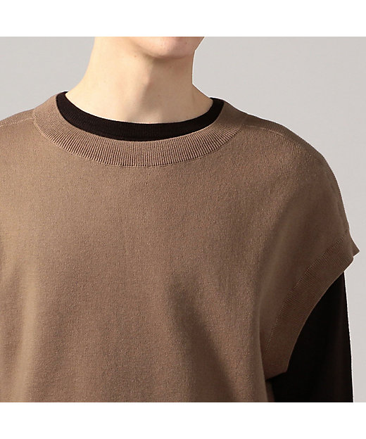 CABaN コットンカシミヤ クルーネックベスト | 三越伊勢丹オンラインストア 【公式】 CABaN コットンカシミヤ クルーネックベスト | 三越伊勢丹オンラインストア 【公式】