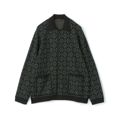 CABaN コットンカシミヤ アンティークタイルジャカード ポロ