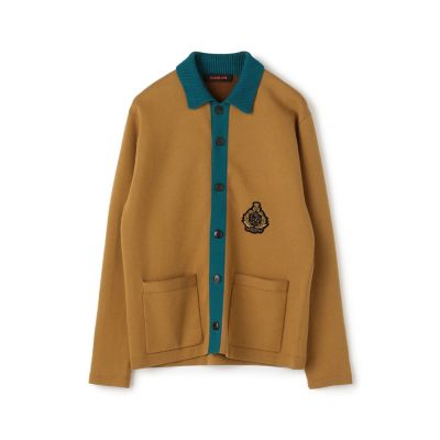ＣＡＢａＮ コットンカシミヤ エンブレムポロカーディガン