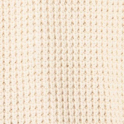 CABaN コットンカシミヤワッフル モックネックプルオーバー