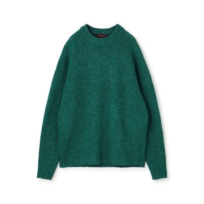 ルネ Rene basic キャップスリーブニットセーター ロゴプレート付き 34サイズ グリーン レディース F-S4032 Rene ルネ basic キャップスリーブニットセーター ロゴプレート