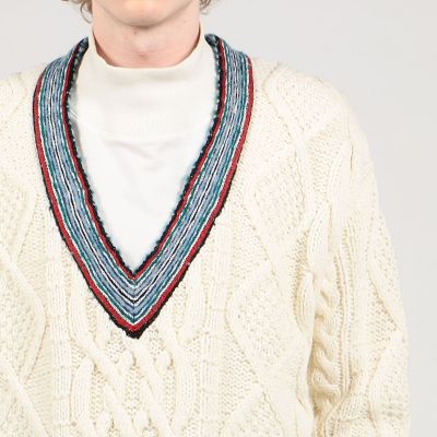 ＣＡＢａＮ　ウール　ハンドケーブル　Ｖネックプルオーバー