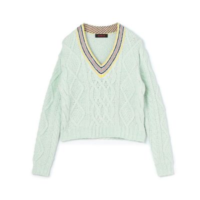 ＣＡＢａＮ　ウール　ハンドケーブル　Ｖネックプルオーバー