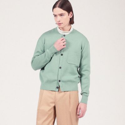 ＣＡＢａＮ　コットンカシミヤ　ポケットクルーネックカーディガン