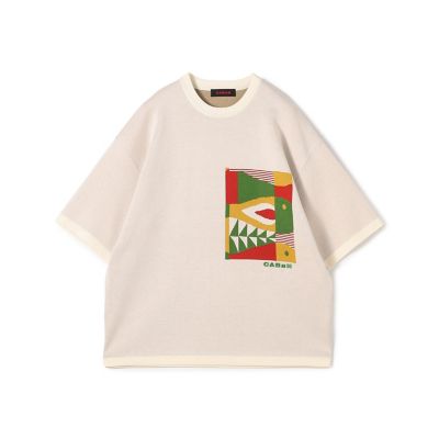 CABaN/キャバン ＣＡＢａＮ　フィッシュジャカード　ハーフスリーブプルオーバー