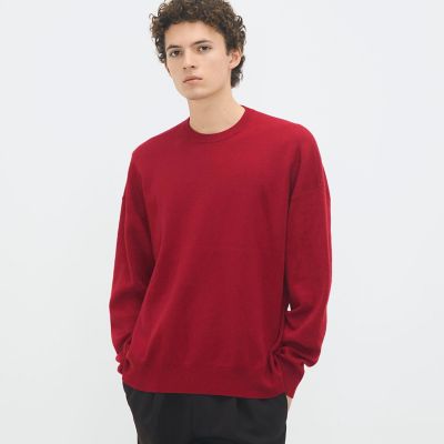 キャバン コットン カシミヤ ニット スウェット クルーネック M レッド系 コットンカシミヤ クルーネックプルオーバー | CABaN/キャバン | 三越
