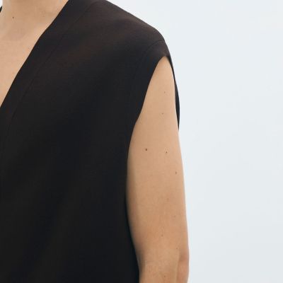 コットンカシミヤ Vネックベスト | CABaN/キャバン | 三越伊勢丹