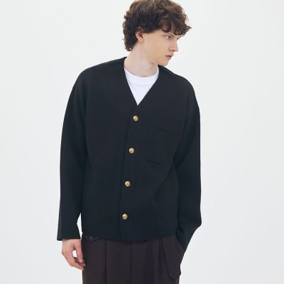 CABaN　コットンカシミヤ　 ジャカードVネックカーディガン コットンカシミヤ ハイVネックカーディガン | CABaN/キャバン | 三越