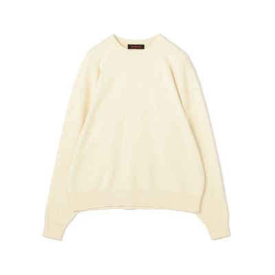 【CABaN】キャバン コットン カシミヤ混 クルーネック ニット セーター CABaN コットンカシミヤ クルーネックプルオーバー | CABaN