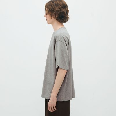CABaN コットン ドロップショルダークルーネックプルオーバー CABaN ウールコットンダブルフェイス クルーネックプルオーバー