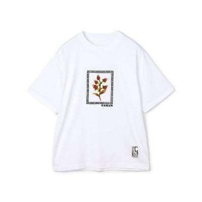 ＣＡＢａＮ　スビンコットン　ビンテージフラワーエンブロイダリーＴシャツ