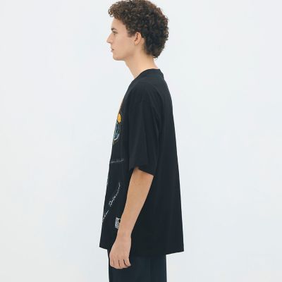 CABaN スビンコットン FLOWERSモチーフTシャツ | CABaN