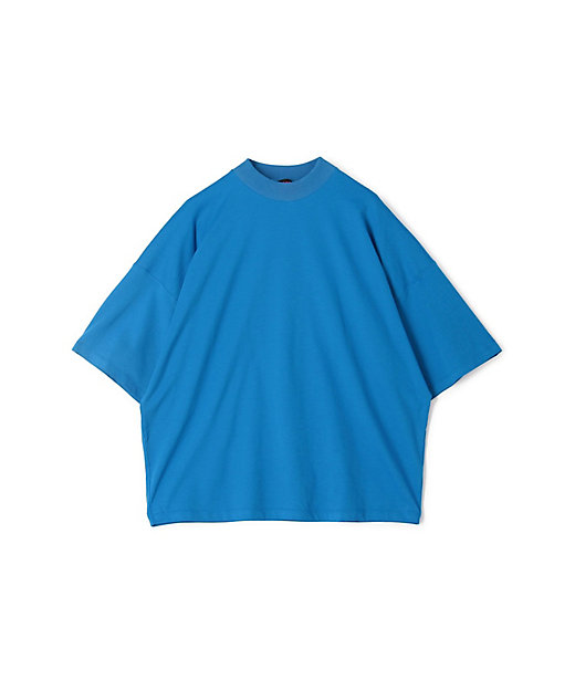  CABaN コットン ビルドネックTシャツ 65ブルー トップス