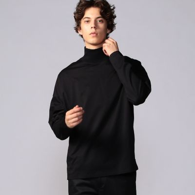 海外最新 CABaN コットン モックネックロングスリーブプルオーバー トップス