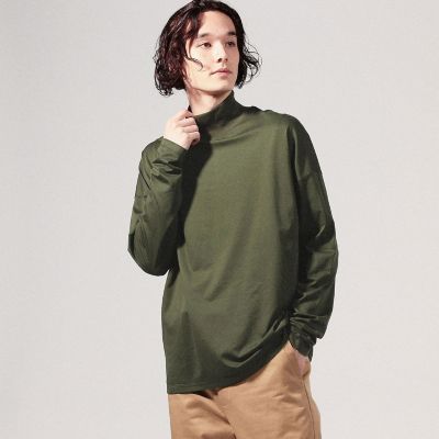 CABaN キャバン　モックネック　カットソー　ロンT CABaN コットン モックネックロングスリーブプルオーバー（T