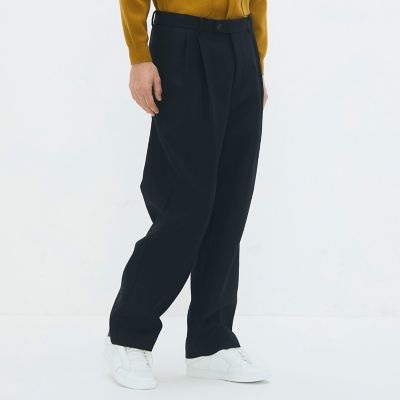 ウールダブルクロス 2タックワイドテーパードパンツ | CABaN/キャバン