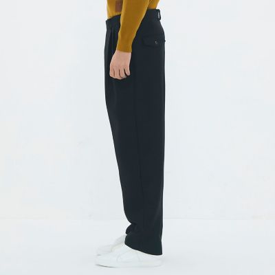 ウールダブルクロス 2タックワイドテーパードパンツ | CABaN/キャバン