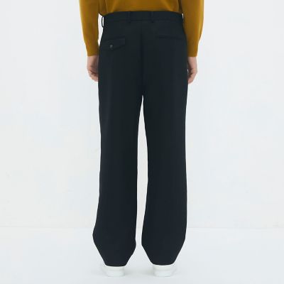 ウールダブルクロス 2タックワイドテーパードパンツ | CABaN/キャバン