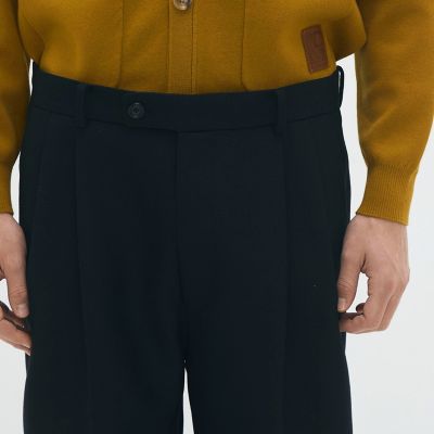 90’s Y’s for men 2タックウールテーパードパンツ ウールダブルクロス 2タックワイドテーパードパンツ | CABaN/キャバン