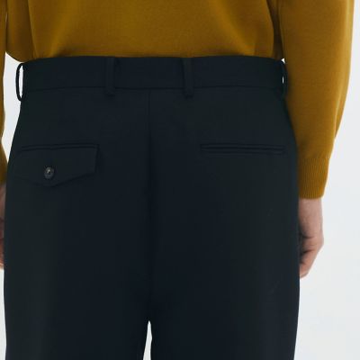 ウールダブルクロス 2タックワイドテーパードパンツ | CABaN/キャバン