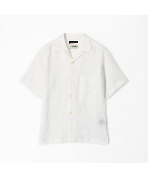 ＜三越伊勢丹/公式＞ CABaN リネン オープンカラーシャツ 11ホワイト トップス