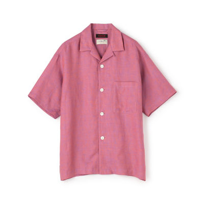 新品 定価約4万 HAMNETT オープンカラーコットンシャツジャケット ピンクオシャレメン