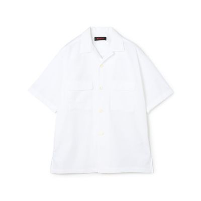 CABaN コットンシャンブレー ダブルポケット半袖シャツ M イエロー CABaN コットンシャンブレー ダブルポケット半袖シャツ