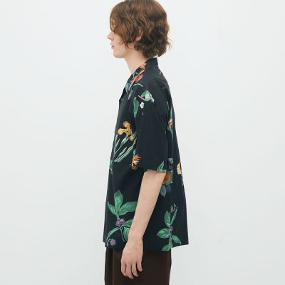 ＣＡＢａＮ　コットン　Ｇｒｅｅｎ　Ｓｈｏｗｅｒプリント　ハーフスリーブシャツ